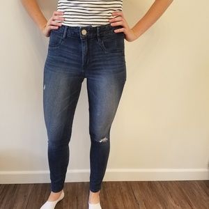American Eagle high-rise skinny jeans, dark wash